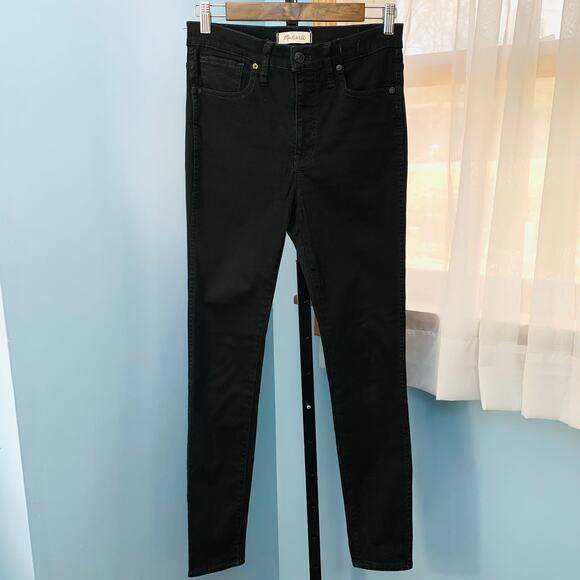 Madewell Black 10" High Rise Skinny Jeans Size 27 - Picture 2 of 7
